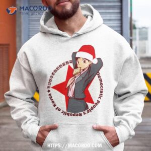 Anime Christmas Cute Korean Girl Santa Hat Shirt 1 anime christmas cute korean girl santa hat shirt hoodie