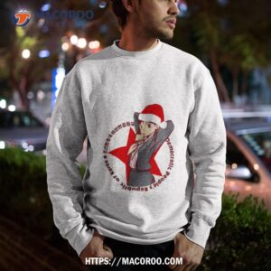 Anime Christmas Cute Korean Girl Santa Hat Shirt 2 anime christmas cute korean girl santa hat shirt sweatshirt