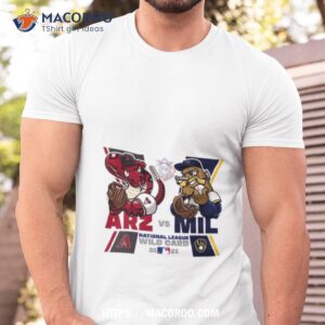 Arizona Diamondbacks Vs Milwaukee Brewers Mascot National League Wild Card 2023 T Shirt Arizona Diamondbacks Vs Milwaukee Brewers Mascot National League Wild Card 2023 T Shirt