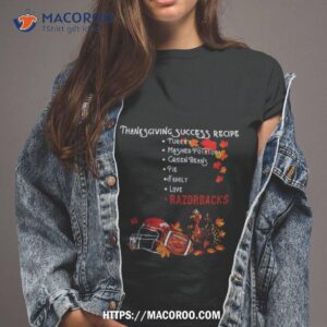 Arkansas Razorbacks Thanksgiving Success Recipe Shirt