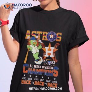 Astros 2023 Al West Division Champions Back To Back To Back 2017  2023 T Shirt