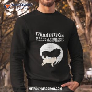 attitude is a little thing that makes a big difference dog shirt sweatshirt