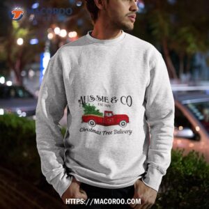 aussie australian shepherd christmas tree antique truck shirt sweatshirt