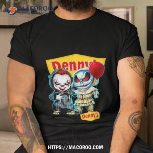 baby jack skellington and baby pennywise denny s halloween shirt tshirt