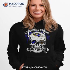 Baltimore Ravens Harley Davidson Skull Halloween 2023 Shirt