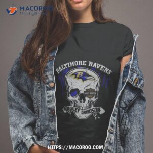 Baltimore Ravens Harley Davidson Skull Halloween 2023 Shirt