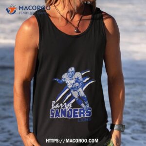barry sanders detroit lions homage retired player caricature t shirt tank top