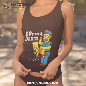 bart simpson police chief no drugs t shirt tank top 1