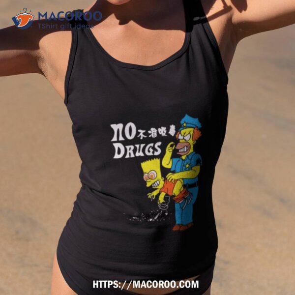 Bart Simpson Police Chief No Drugs T Shirt