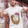 Baseball Ball Glove Santa Hat Funny Xmas Sport Christmas Shirt