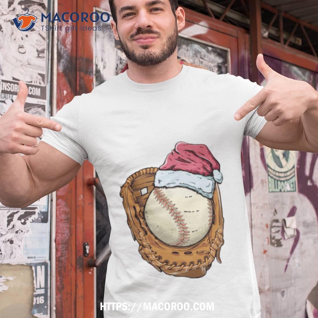 Baseball Ball Glove Santa Hat Funny Xmas Sport Christmas Shirt Baseball Ball Glove Santa Hat Funny Xmas Sport Christmas Shirt