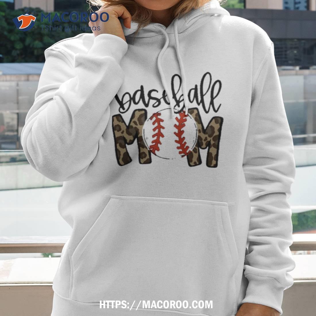 Baseball Mom Leopard Funny Softball Mom Shirt Mother S Day T-Shirt