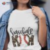Baseball Mom Leopard Funny Softball Mom Mother’s Day T Shirt