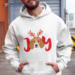Beagle Dog Xmas Christmas Reindeer Antlers Light Shirt