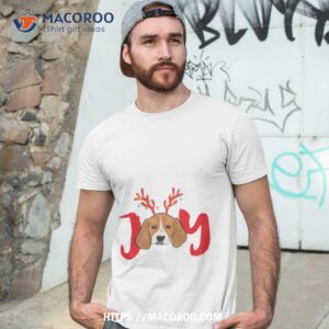 Beagle Dog Xmas Christmas Reindeer Antlers Light Shirt