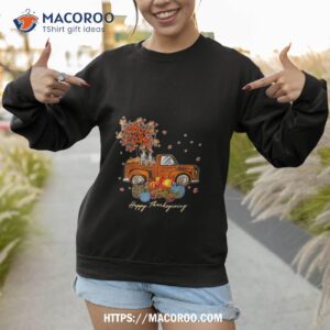 beagle pumpkins truck leaf autumn fall thanksgiving t shirt sweatshirt 1