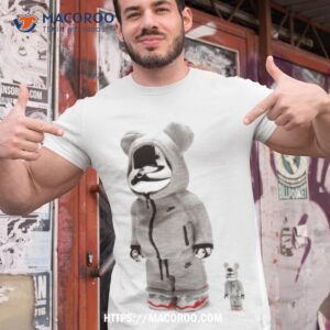 bearbrick x nike tech fleece n98 10th anniversary heather grey t shirt tshirt 1