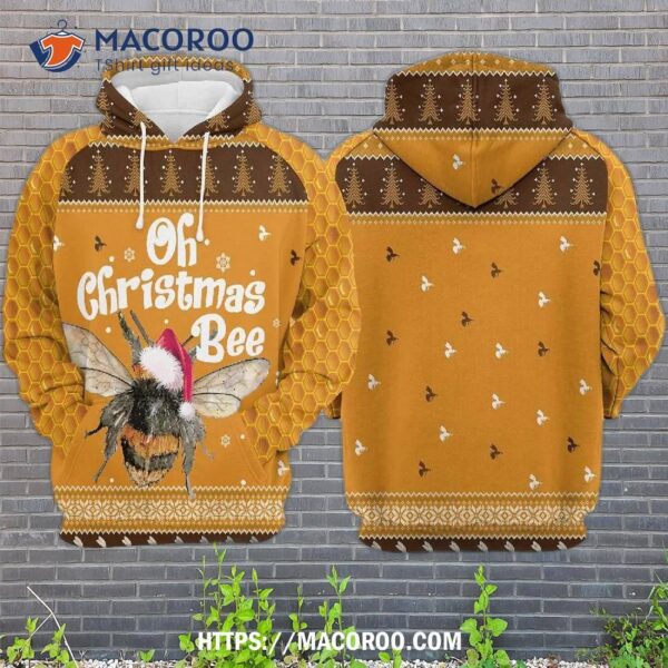 Oh Christmas Bee All Print 3d Hoodie