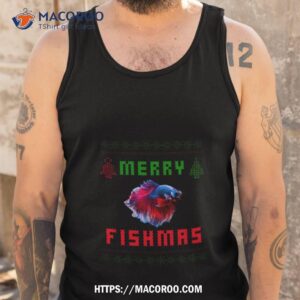 betta fish siamese fighting fish christmas shirt tank top