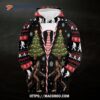 Bigfoot Merry Christmas Tree 3D Hoodie