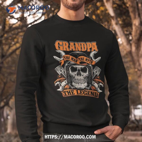 Biker Grandpa The Man Myth Legend Motorcycle Shirt