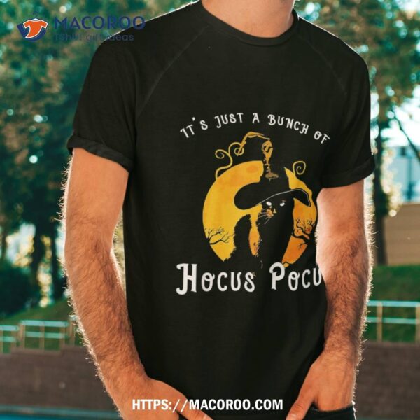 Black Cat Moon Funny Halloween Costume Bunch Of Hocus Pocus Shirt