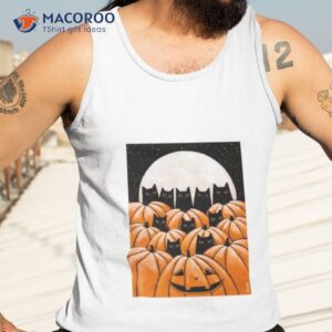 black cats in the pumpkin patch shirt tank top 3