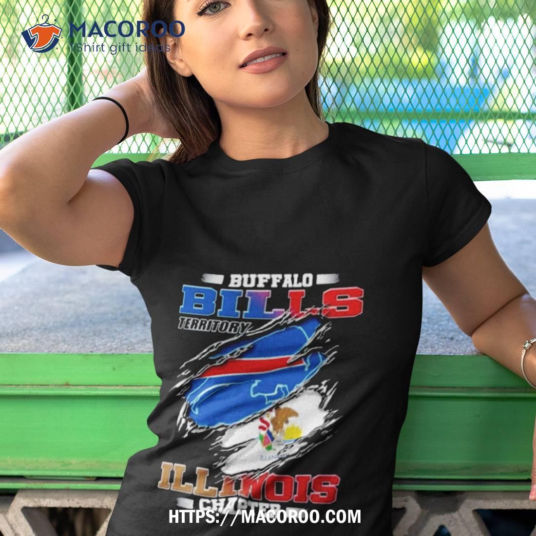 Blood Inside Buffalo Bills Territory Illinois Chapter T Shirt Blood Inside Buffalo Bills Territory Illinois Chapter T Shirt
