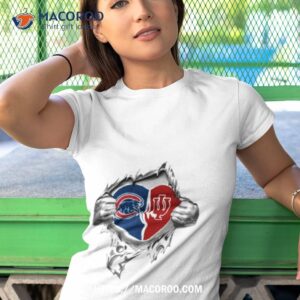 Blood Inside Me Chicago Cubs And Indiana Hoosiers 2023 Shirt