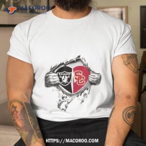Blood Inside Me Las Vegas Raiders And Usc Trojans 2023 Shirt