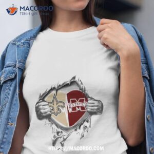 Blood Inside Me New Orlean Saints And Mississippi State Bulldogs 2023 Shirt