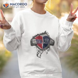 blood inside me new york giants and new york yankees 2023 shirt sweatshirt 2