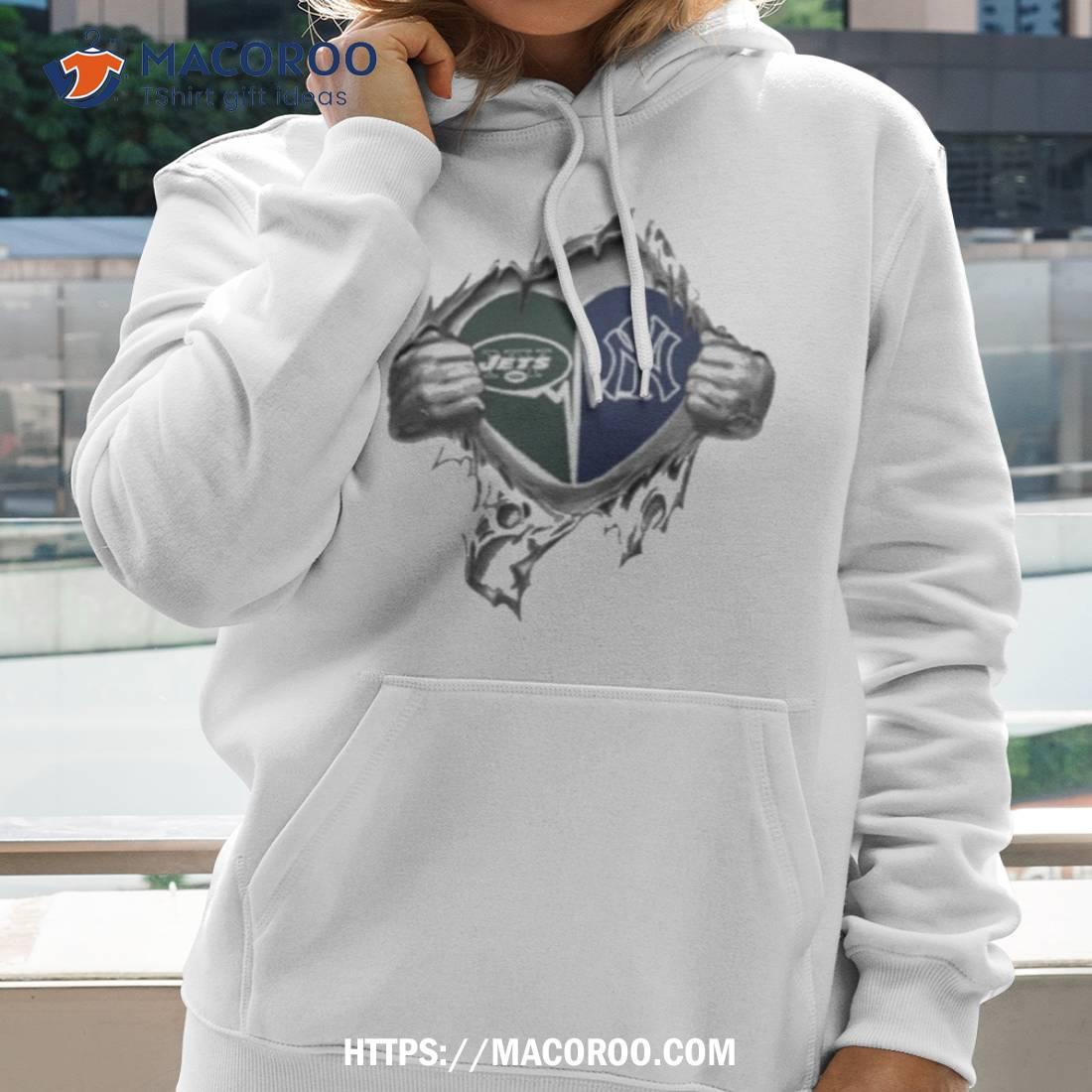 Blood Inside Me New York Jets And New York Yankees It's In My Heart T Shirt,  hoodie, sweater, long sleeve and tank top