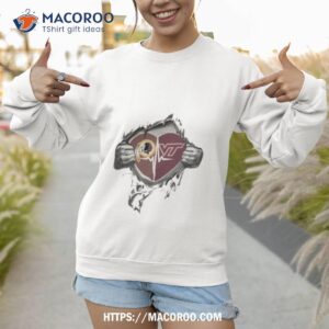 blood inside me washington redskins and virginia tech hokies 2023 shirt sweatshirt 1