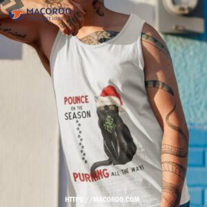 bombay cat with mistletoe fun holiday shirt tank top 1