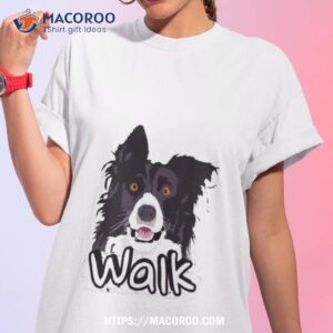 border collie walk christmas shirt tshirt 1