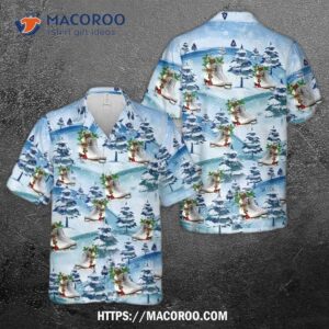 Botas Dagmar Figure Ice Skates Christmas Hawaiian Shirt