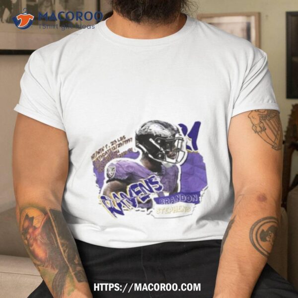 Brandon Stephens Football Paper Baltimore Ravens T Shirt