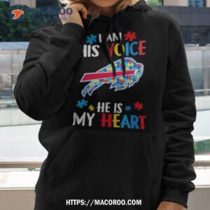 Buffalo Bills Autism Awareness I Am His Voice He Is My Heart 2023 Shirt