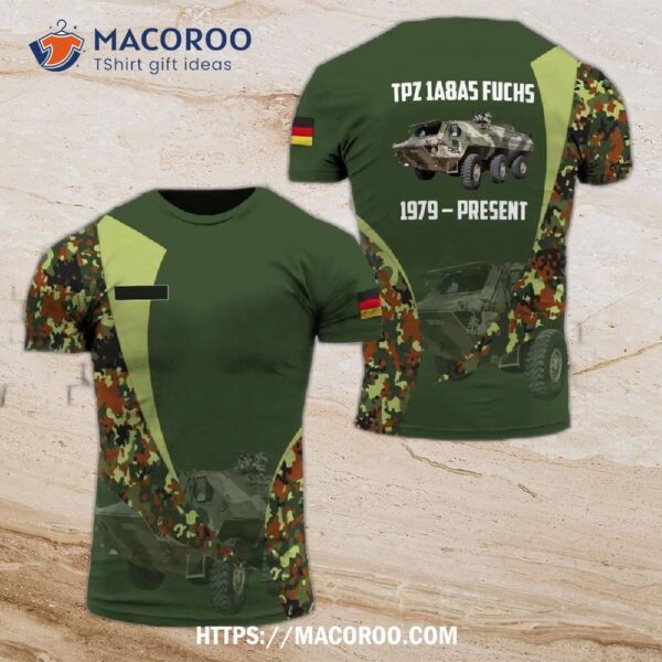 Bundeswehr Tpz 1a8a5 Fuchs 3D T-Shirt