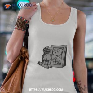 cat and dog mirror garfield and snoopy t shirt tank top 4