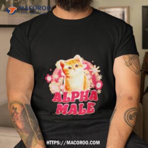 Cat Kitten Alpha Male Rainbow Flower Shirt