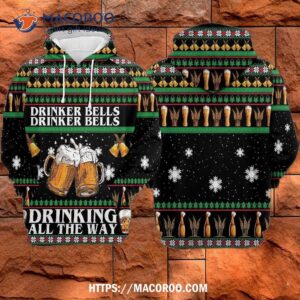 Drinker Bells Drinking All The Way All Over Print 3D Hoodie