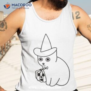 cat witch draw it s time cat halloween shirt tank top 3