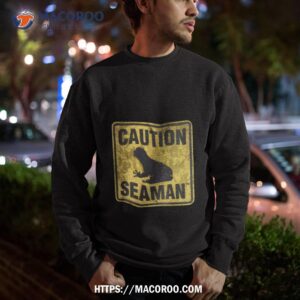 caution seaman shenmue shirt sweatshirt