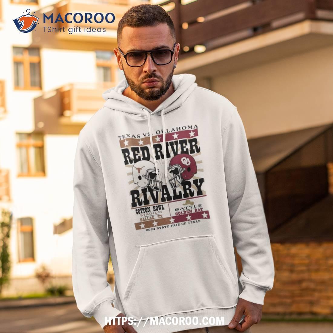 Champion Oklahoma Sooners Vs Texas Longhorns Red River Rivalry Helmet 2024 State Fair Of Texas T Shirt Champion Oklahoma Sooners Vs Texas Longhorns Red River Rivalry Helmet 2024 State Fair Of Texas T Shirt