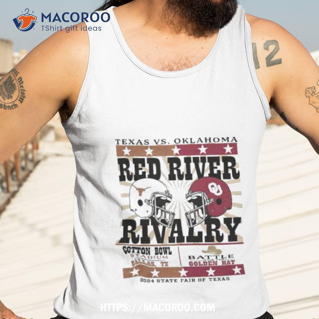 Champion Oklahoma Sooners Vs Texas Longhorns Red River Rivalry Helmet 2024 State Fair Of Texas T Shirt Champion Oklahoma Sooners Vs Texas Longhorns Red River Rivalry Helmet 2024 State Fair Of Texas T Shirt