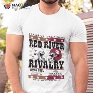 Champion Oklahoma Sooners Vs Texas Longhorns Red River Rivalry Helmet 2024 State Fair Of Texas T Shirt