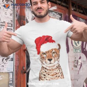 cheetah in pink christmas shirt tshirt 1