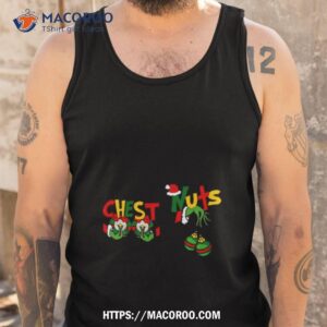 chest and nuts funny christmas grinch hand holding boobs christmas 2023 gift holiday t shirt tank top